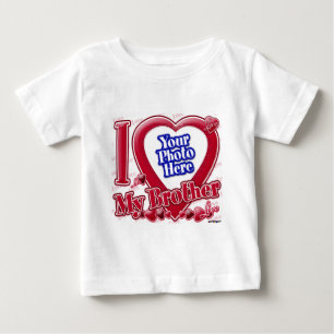 I Love My Brother red heart - photo Baby T-Shirt