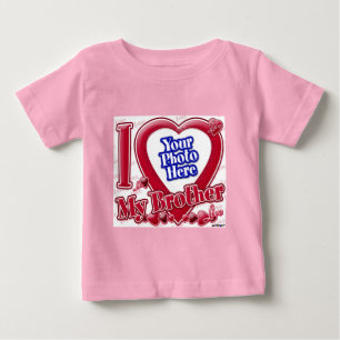 I Love My Brother red heart - photo Baby T-Shirt