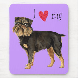 I Love my Brussels Griffon Mouse Pad