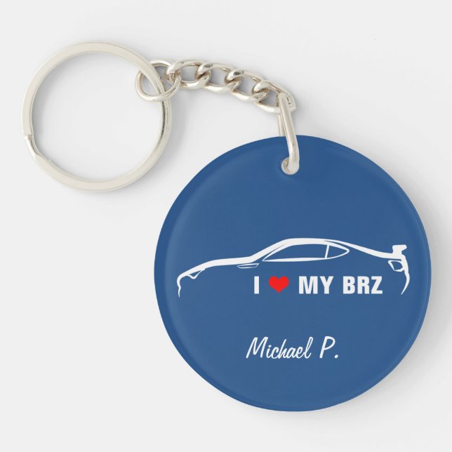 I Love my BRZ - add your photo! Key Ring (Front)