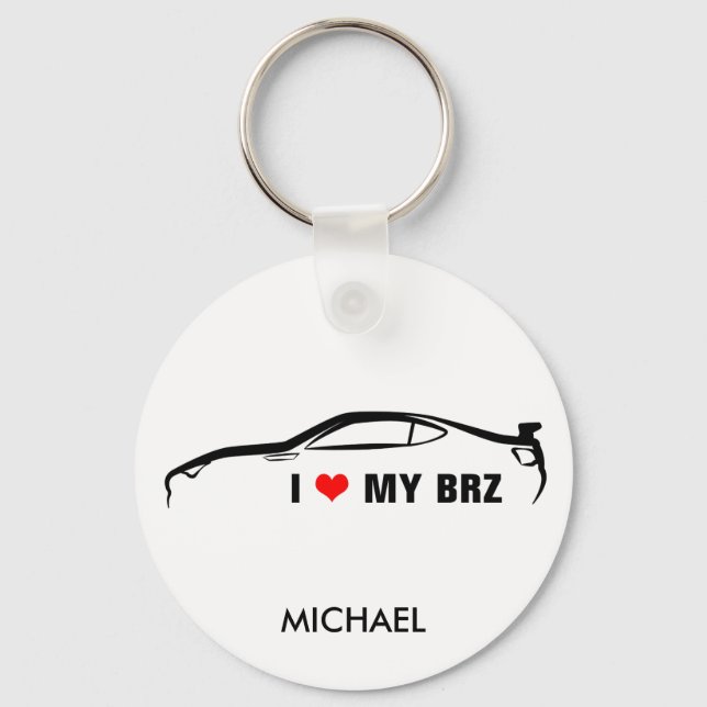 I Love My BRZ Key Ring (Front)