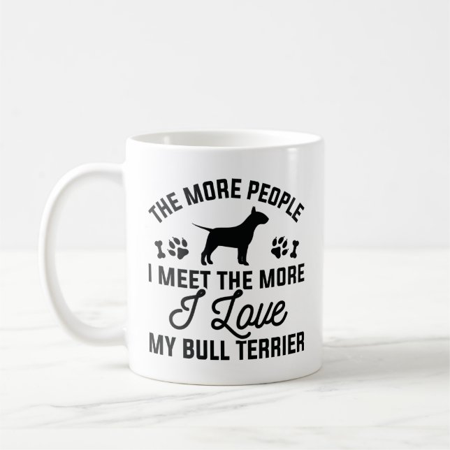 I Love My Bull Terrier Coffee Mug (Left)