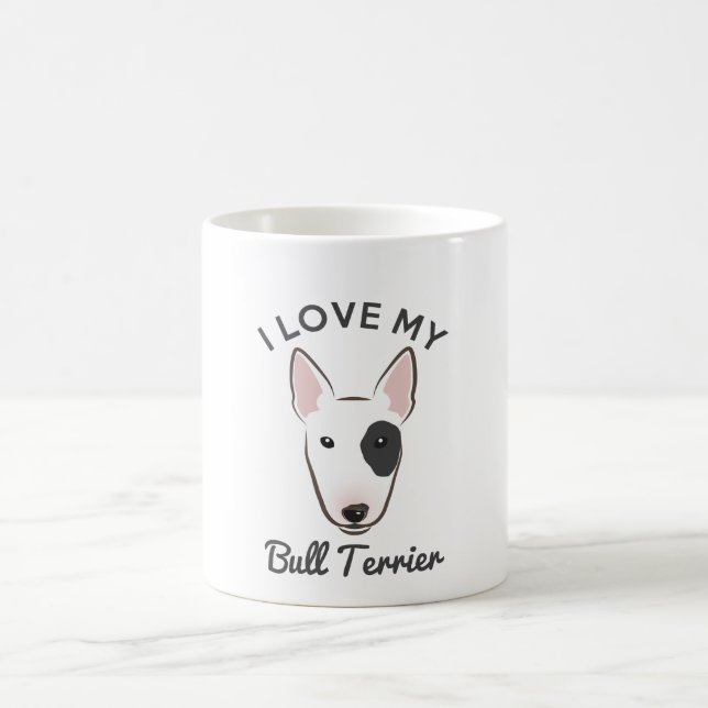 "I Love My Bull Terrier" Coffee Mug (Center)