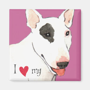 I Love my Bull Terrier Magnet