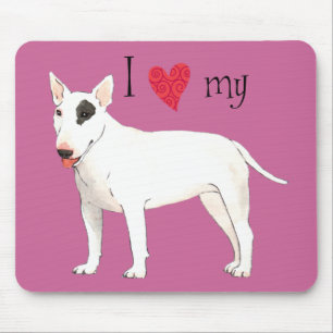 I Love my Bull Terrier Mouse Pad