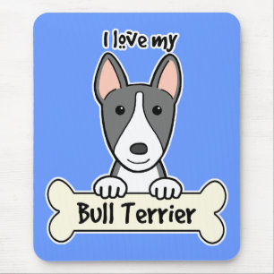 I Love My Bull Terrier Mouse Pad