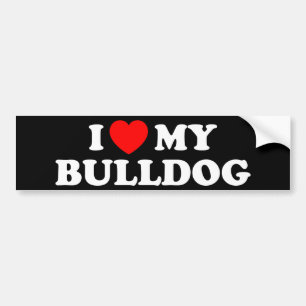 I Love my Bulldog Bumper Sticker