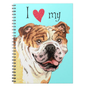 I Love my Bulldog Notebook