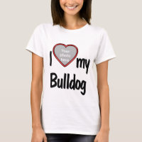 I Love My Bulldog - Photo Inside Red Heart