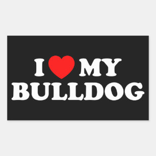 I Love my Bulldog Sticker