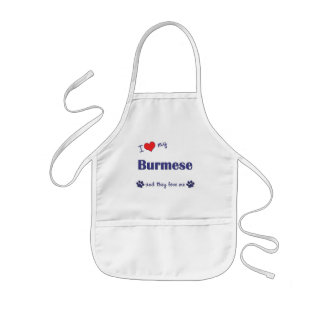 I Love My Burmese (Multiple Cats) Kids Apron