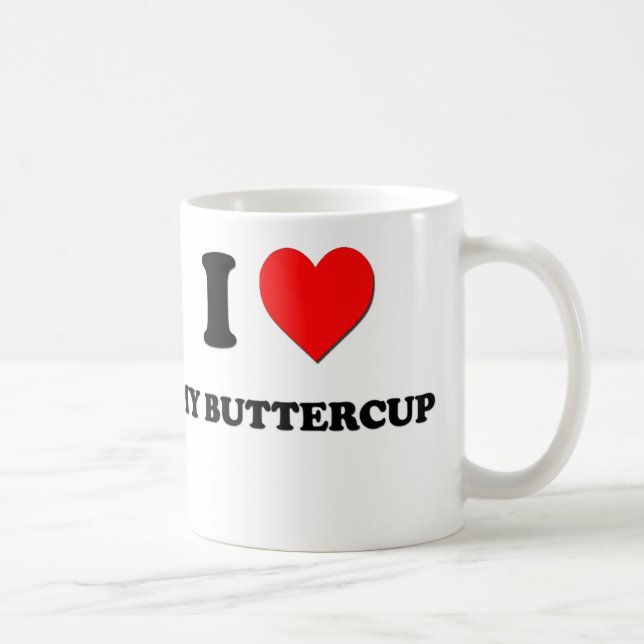 I Love My Buttercup Coffee Mug (Right)