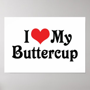 I Love My Buttercup Poster