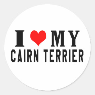 I Love My Cairn Terrier Classic Round Sticker