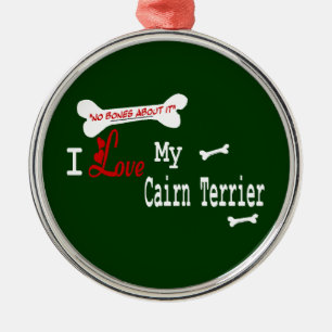 I Love My Cairn Terrier Metal Tree Decoration