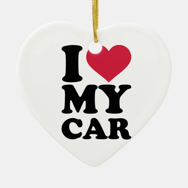 I love my car ceramic tree decoration (Front)