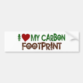 I Love My Carbon Footprint Bumper Sticker