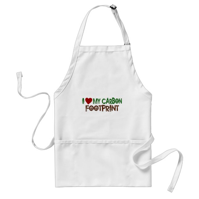I Love My Carbon Footprint Standard Apron (Front)