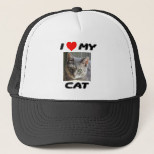 I LOVE MY CAT - ADD YOUR OWN PHOTO - CAP