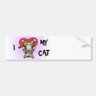 I Love My Cat Bumper Sticker