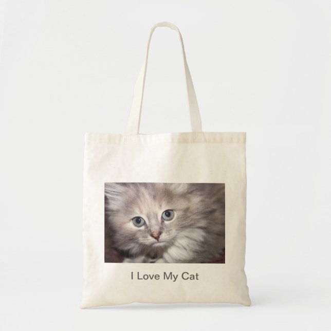 I Love My Cat canvas bag (Front)