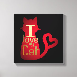 I LOVE MY CAT CANVAS PRINT