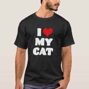 I Love My Cat   Cat   I Heart Pet T-Shirt