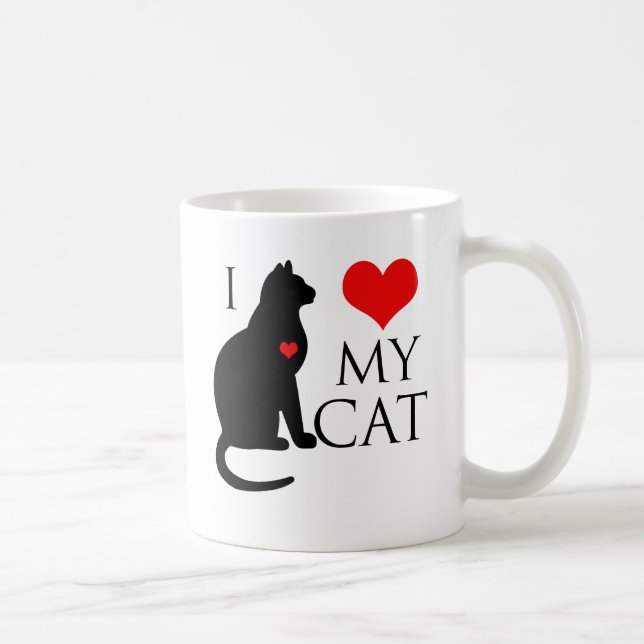 I Love My Cat Coffee Mug (Right)