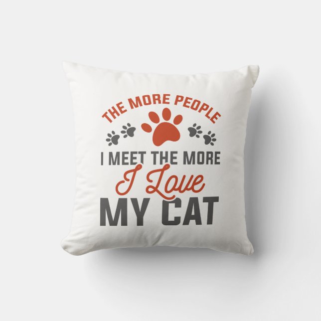 I Love My Cat Cushion (Front)