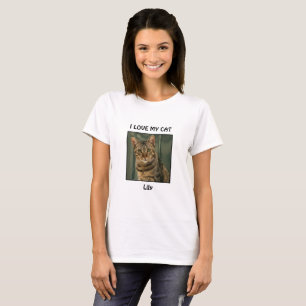 I Love My Cat Custom T-Shirt