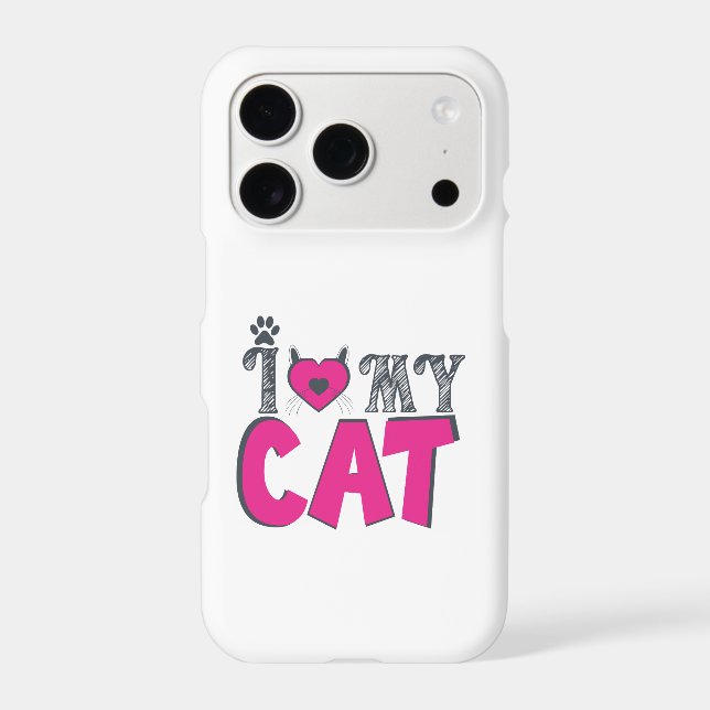 I Love My Cat – Cute Pet Lover Design (Back)