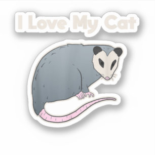 I Love My Cat Funny Opossum