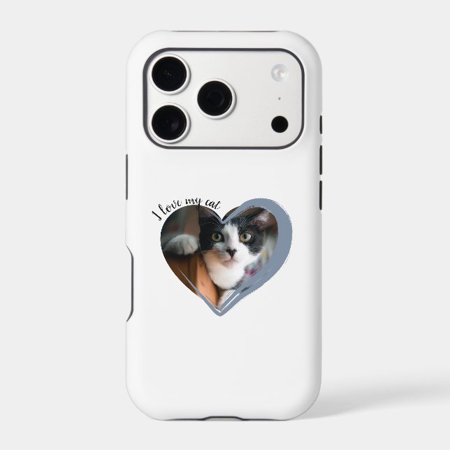 I Love My Cat Heart Photo  (Back)