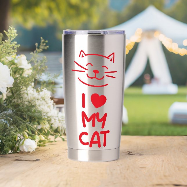 I love my cat insulated tumbler (Wedding (Rotated))