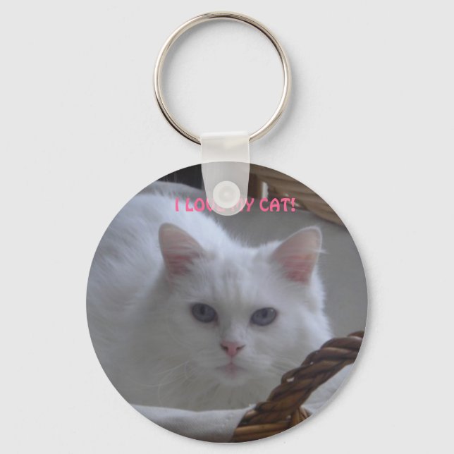 I LOVE MY CAT! KEY RING (Front)