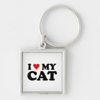 I Love My Cat Key Ring