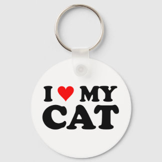 I Love My Cat Key Ring