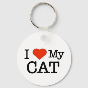 I Love My Cat Key Ring