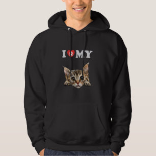 I Love My Cat Lambkin Kitten Funny Cat Lover Mum D Hoodie
