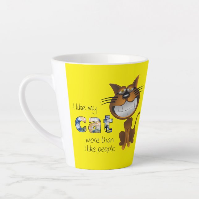 I Love My Cat Latte Mug (Left)
