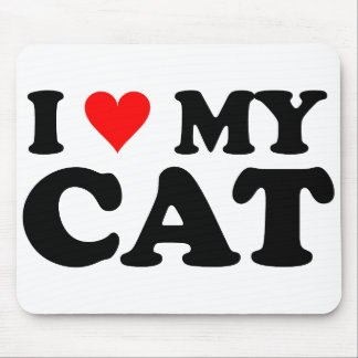 I Love My Cat Mouse Pad