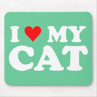I Love My Cat Mouse Pad