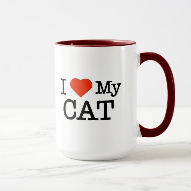 I Love My Cat Mug (Right)