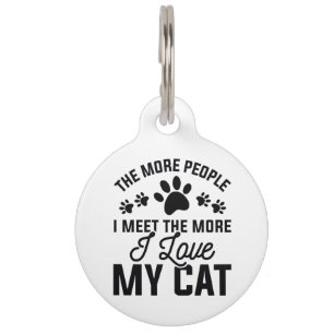 I Love My Cat Pet Tag
