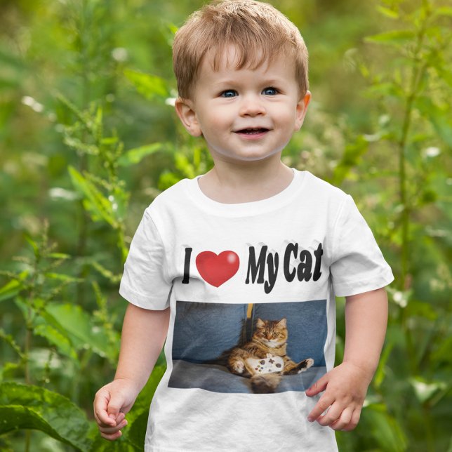 I Love My Cat Photo T-Shirt (Creator Uploaded)