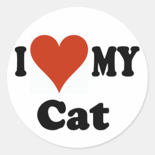 I Love My Cat Sticker