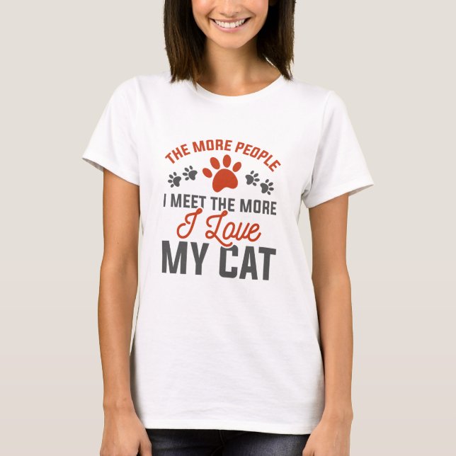 I Love My Cat T-Shirt (Front)