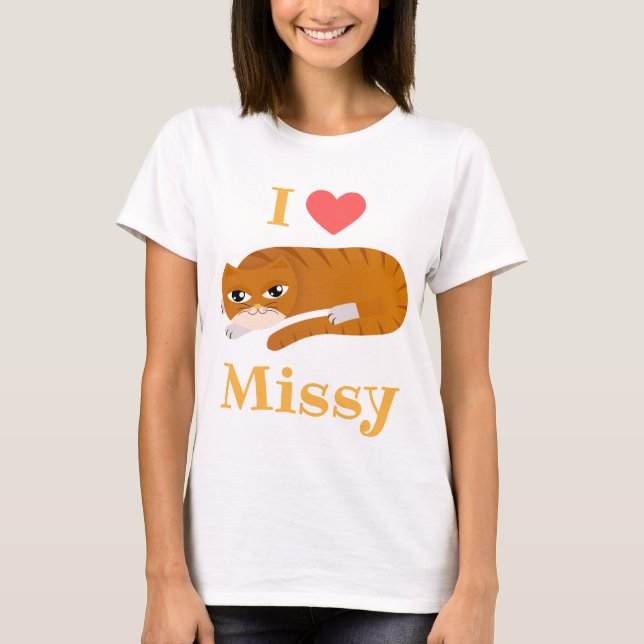 i Love my cat T-Shirt (Front)