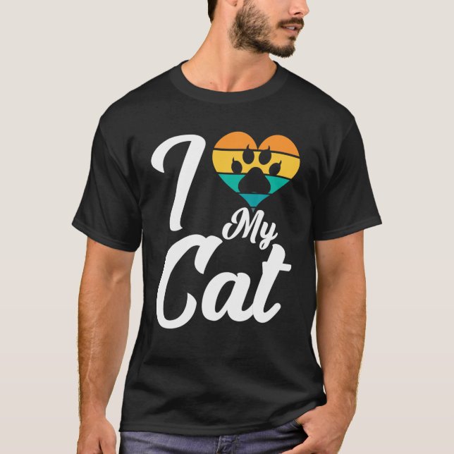 I Love My Cat T-Shirt (Front)