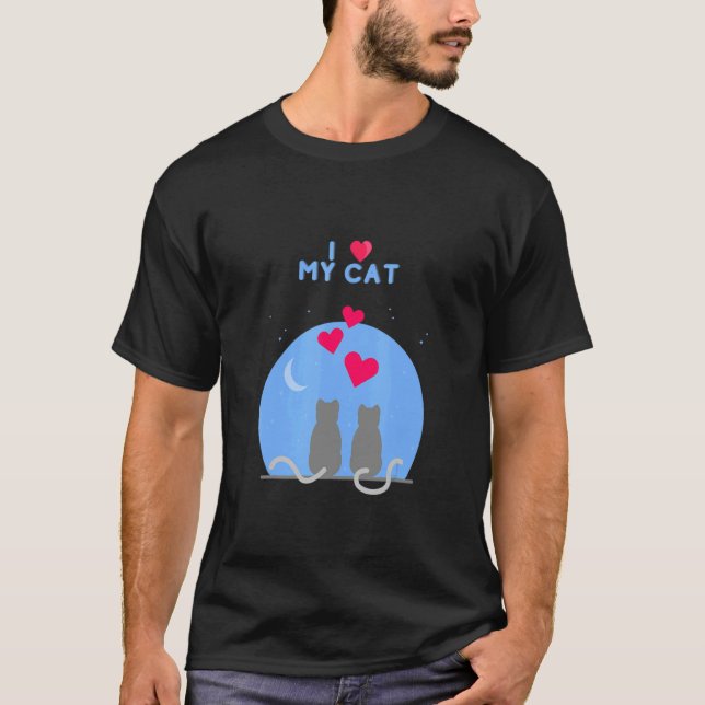 I Love My Cat T-Shirt (Front)
